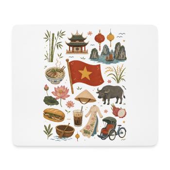 Vietnam Love | Culture & Wanderlust - Tapis de souris (format paysage) - blanc - Devant
