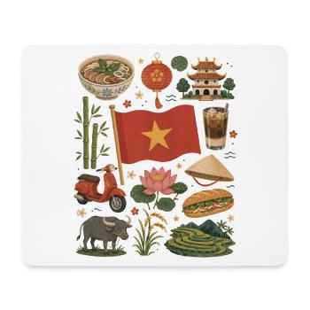 Amour pour voyager au Vietnam | Rizières et culture - Tapis de souris (format paysage) - blanc - Devant
