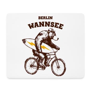 Berlin Bär Wannsee - Mousepad (Querformat) - Weiß - Vorne