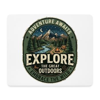 Explore The Great Outdoors – Adventure and Nature - Mouse Pad (horizontal) - white - Front