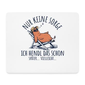 Ich Hendl Das Schon Später Vielleicht Huhn Spruch - Mousepad (Querformat) - Weiß - Vorne