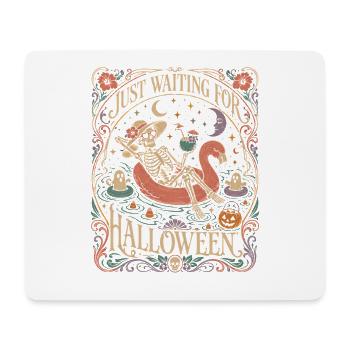 Just Waiting For Halloween Skeleton Flamingo - Mouse Pad (horizontal) - white - Front