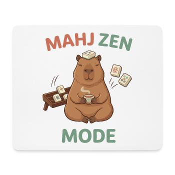 Mahjong Mahj Zen Mode Capybara - Mouse Pad (horizontal) - white - Front