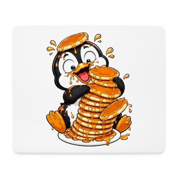 Penguin Pancakes Syrup Funny Cartoon - Mouse Pad (horizontal) - white - Front