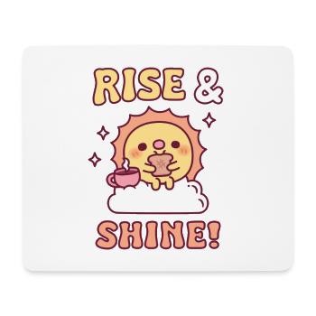 Cute Sun With Toast And Coffee Rise and Shine - Mouse Pad (horizontal) - white - Front