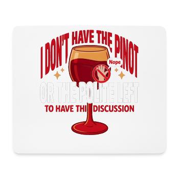 Pinot Pun: Silence in Style - Mouse Pad (horizontal) - white - Front