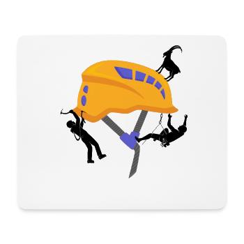 Safety Helmet Climbing Helmet Mountaineer - Mouse Pad (horizontal) - white - Front