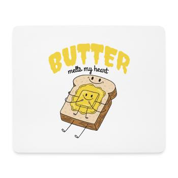 Toast & Beurre - Tapis de souris (format paysage) - blanc - Devant