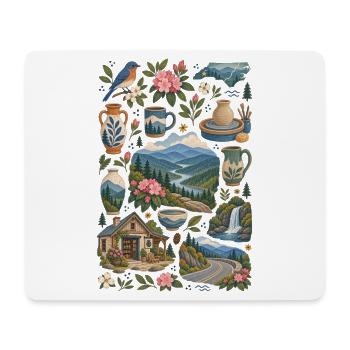 Asheville, North Carolina Liebe | Blue Ridge  - Mousepad (Querformat) - Weiß - Vorne