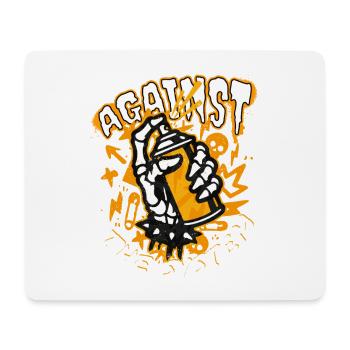 Against System - Mousepad (Querformat) - Weiß - Vorne