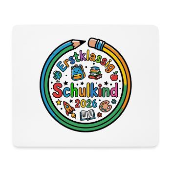 Erstklassig Schulkind 2026 | Einschulung - Mousepad (Querformat) - Weiß - Vorne