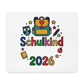 Schulkind 2026 | Dein Name | Personalisierbar - Mousepad (Querformat) - Weiß - Vorne