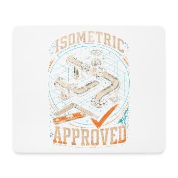 Rohrleger Rohrleitungsbauer Isometric Approved - Mousepad (Querformat) - Weiß - Vorne