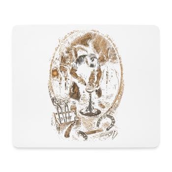 Hufschmied Hufschmiede - Mousepad (Querformat) - Weiß - Vorne