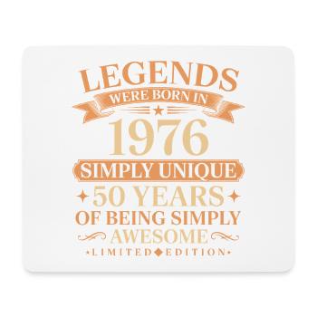 Jahrgang 1976 geboren Einzigartig 50 Jahre - Mousepad (Querformat) - Weiß - Vorne