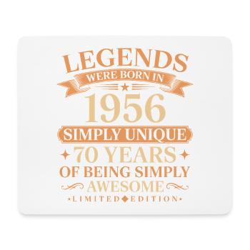 Born in 1956 Unique 70 years - Mouse Pad (horizontal) - white - Front