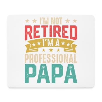 Professional Papa Retro Vintage - Mouse Pad (horizontal) - white - Front