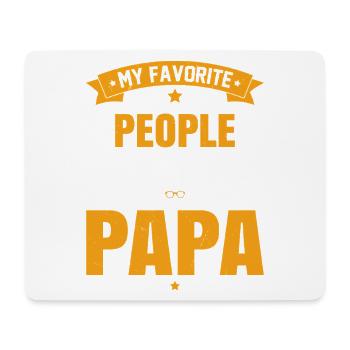 Meine Lieblingsleute nennen mich Papa - Mousepad (Querformat) - Weiß - Vorne