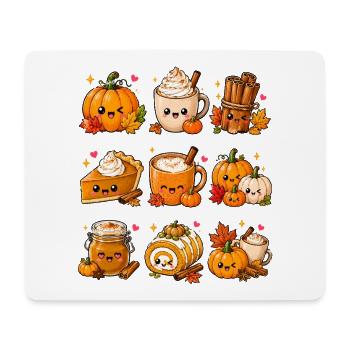 Kawaii Pumpkin Spice | Pumpkin, Autumn & Spices - Mouse Pad (horizontal) - white - Front
