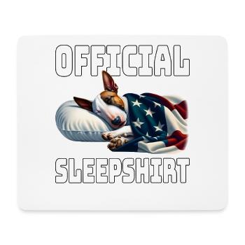 Bullterrier US Schlafshirt - Mousepad (Querformat) - Weiß - Vorne