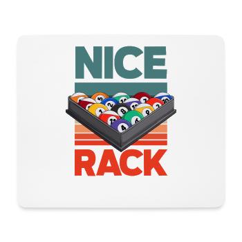Nice Rack Lustiges Billard 9 Ball Pool Retro - Mousepad (Querformat) - Weiß - Vorne