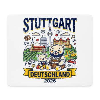 City Stuttgart Germany Traditional Bears Travel - Mousepad (Querformat) - Weiß - Vorne