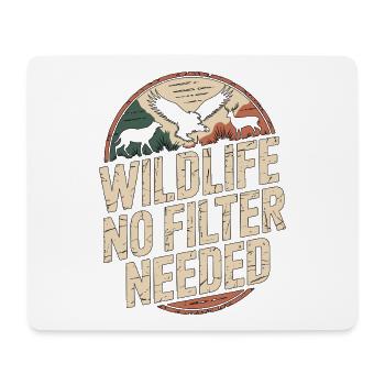 Wildlife Photographer Wildlife No Filter Cameraman - Mousepad (Querformat) - Weiß - Vorne