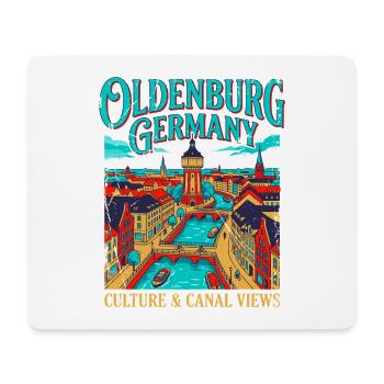 City Oldenburg Germany Culture And Canal Views - Mousepad (Querformat) - Weiß - Vorne
