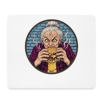 Granny Grub Burger-Ikone - Mousepad (Querformat) - Weiß - Vorne