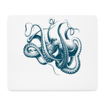 Vintage Kraken Oktopus Tiefsee Tentakel - Mousepad (Querformat) - Weiß - Vorne