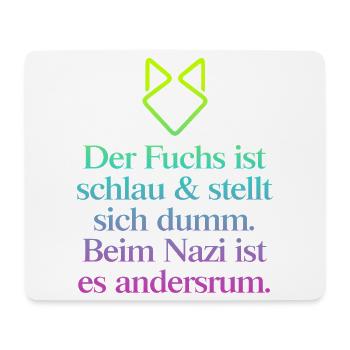 FCK AFD - Zeichen setzen gegen Rechts! NOAFD - Mousepad (Querformat) - Weiß - Vorne