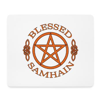 Samhain Wicca Wiccan Hexenstern Halloween - Mousepad (Querformat) - Weiß - Vorne
