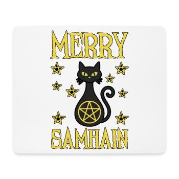 Fröhliche Samhain Hexenkatze Samhain Wicca Wicca - Mousepad (Querformat) - Weiß - Vorne