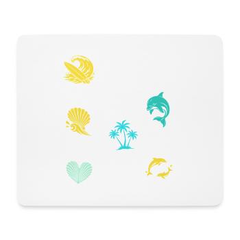 Tropische Insel Südsee - Mousepad (Querformat) - Weiß - Vorne