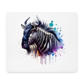 Gnu Motiv - Mousepad (Querformat) - Weiß - Vorne