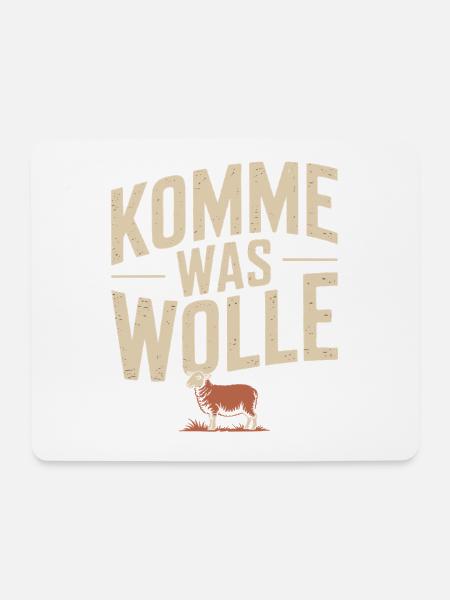 Stricken Komme Was Wolle Strickerin Häkeln Schaf - Mousepad (Querformat) - Weiß