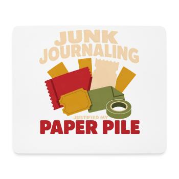 Junk Journal Junk Journaling Ephemera Liebhaber - Mousepad (Querformat) - Weiß - Vorne
