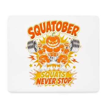 Kürbis-Kraft Squatober Fitness-Design - Mousepad (Querformat) - Weiß - Vorne
