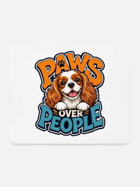 Kavallerier King Charles Spaniel - Mousepad (Querformat) - Weiß