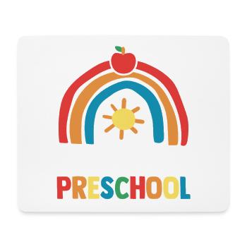 Hello Preschool Rainbow Back To School Cute Studen - Mousepad (Querformat) - Weiß - Vorne