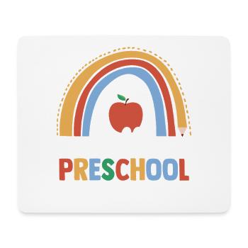 Hello Preschool Rainbow Back To School Cute Studen - Mousepad (Querformat) - Weiß - Vorne