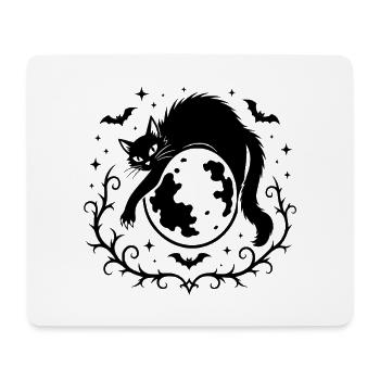 Mystische Katze - Mousepad (Querformat) - Weiß - Vorne