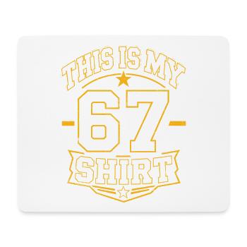 Funny 6 7 six seven meme - Mousepad (Querformat) - Weiß - Vorne