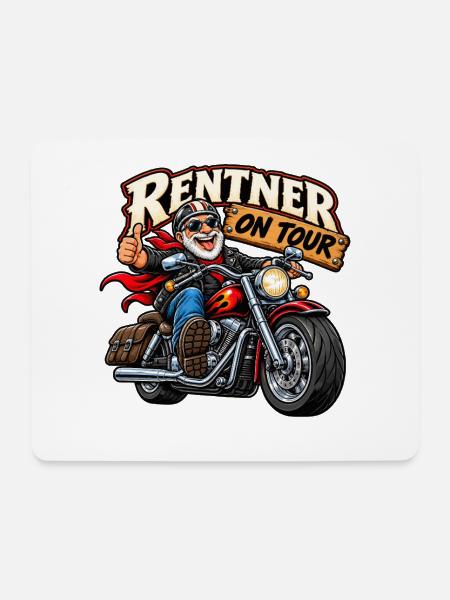 Rentner on Tour - Mousepad (Querformat) - Weiß