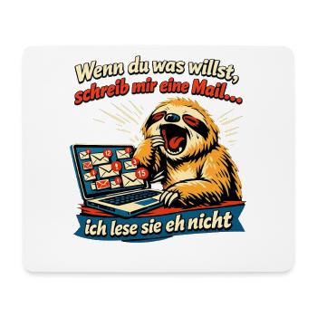 Wenn du was willst, schreib mir eine Mail... ich - Mousepad (Querformat) - Weiß - Vorne