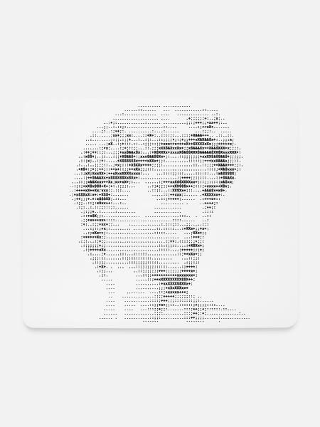 Michelangelo Buonarroti David ASCII-Porträt - Mousepad (Querformat) - Weiß