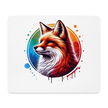 Rotfuchs Fuchs Fox - Mousepad (Querformat) - Weiß - Vorne
