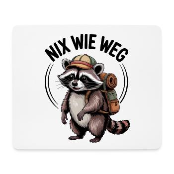 Outdoor Waschbär - Mousepad (Querformat) - Weiß - Vorne