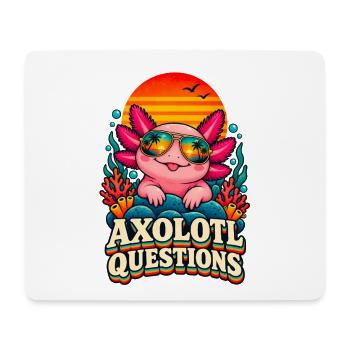 I Axolotl Questions – Cute Retro Axolotl  - Mousepad (Querformat) - Weiß - Vorne
