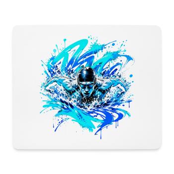 Schwimmen  - Mousepad (Querformat) - Weiß - Vorne